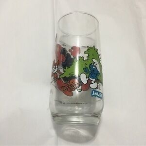 Vintage 1982 Gargamel & Azrael - The Smurfs  Glass by Peyo for Hardees